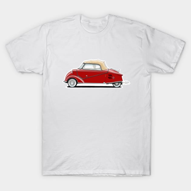 Red Messerschmitt T-Shirt by Ben Draws Cars